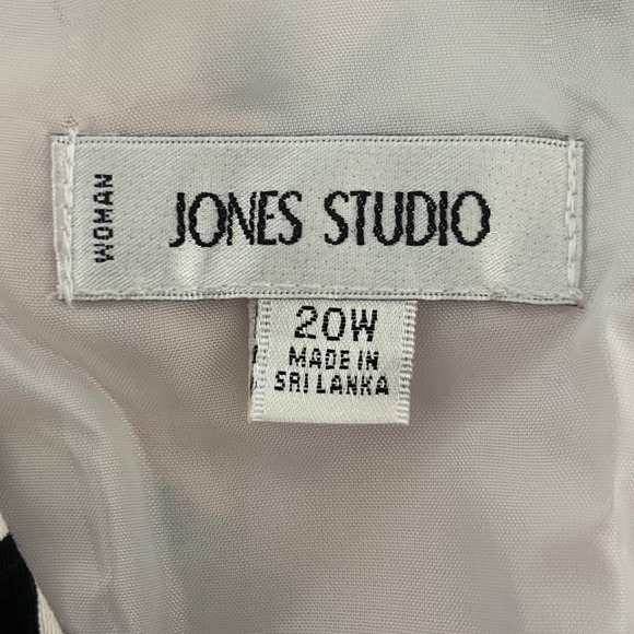 Jones Studio Floral Print Sleeveless V Neck Midi Dress Elegant Feminine Size 20W - Picture 4 of 11